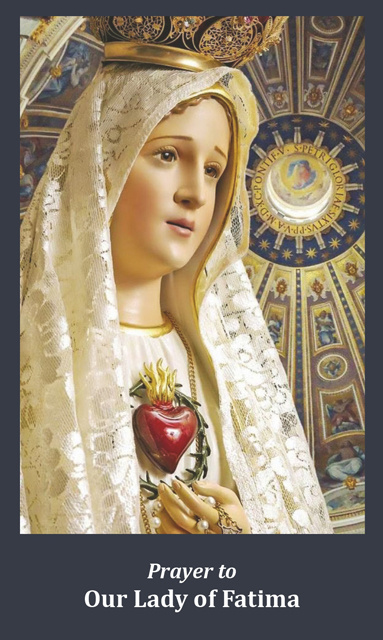Fatima Centennial Commemorative Collector Series Prayer Card